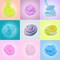 42 Packed Multiple Color Butter Slime Kit with 24 Decorative Toppings
